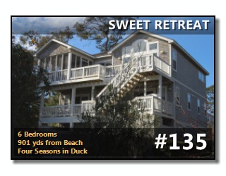 Click to View More Information For Outer Banks Vacation Rental #135, SWEET RETREAT