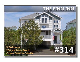 Click to View More Information For Outer Banks Vacation Rental #314, THE FINN INN
