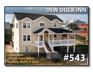 Click to View More Information For Outer Banks Vacation Rental #543, DEW DUCK INN