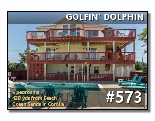 Click to View More Information For Outer Banks Vacation Rental #573, GOLFIN' DOLPHIN