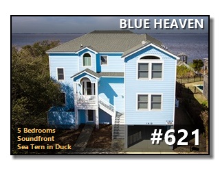 Click to View More Information For Outer Banks Vacation Rental #621, BLUE HEAVEN