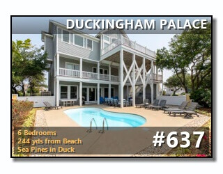 Click to View More Information For Outer Banks Vacation Rental #637, DUCKINGHAM PALACE