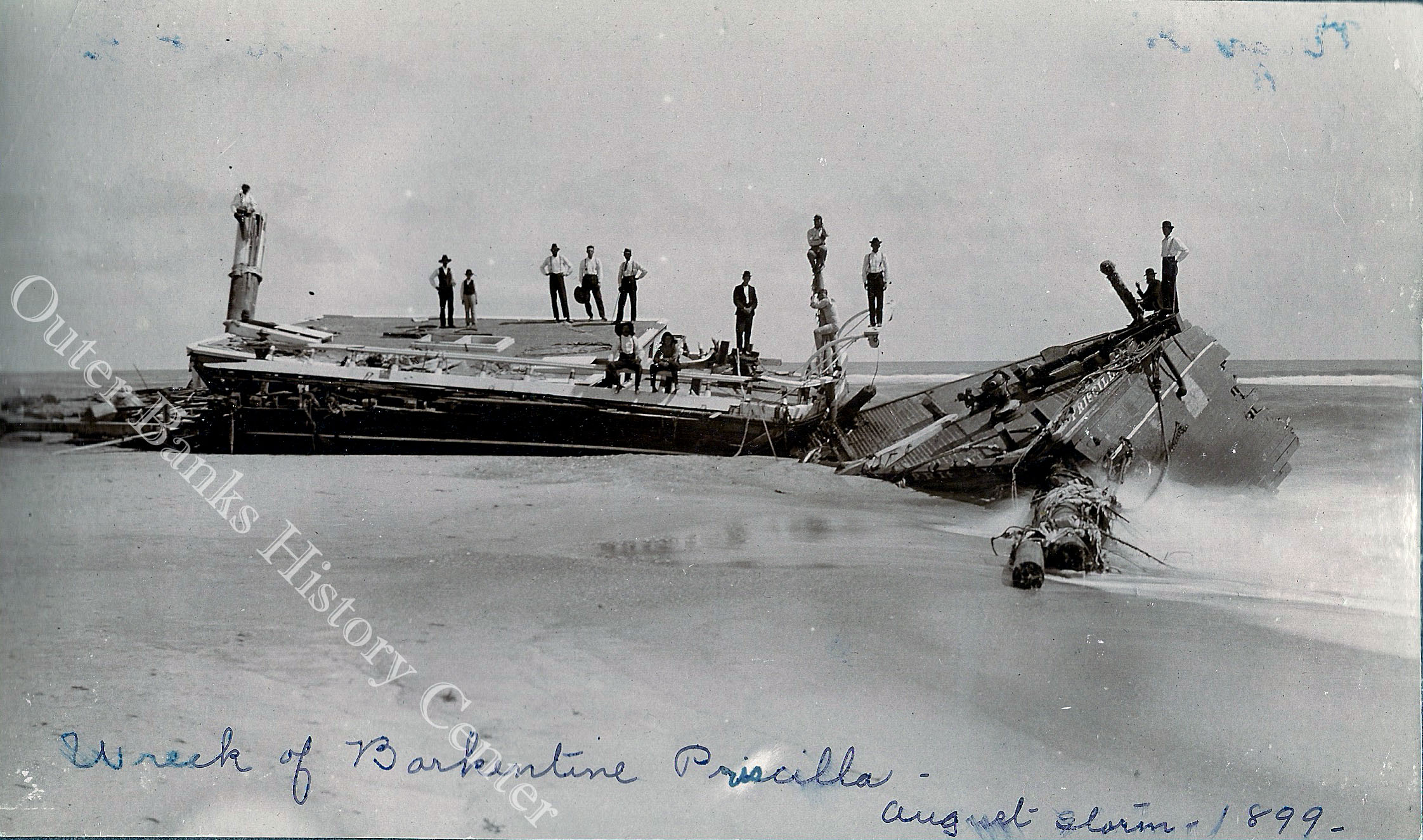 Wreck of Barkentine Priscilla - San Ciriaco Hurricane of 1899